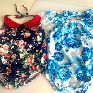 New Set of 2 Summer Fun One Pieces Size 12-18months